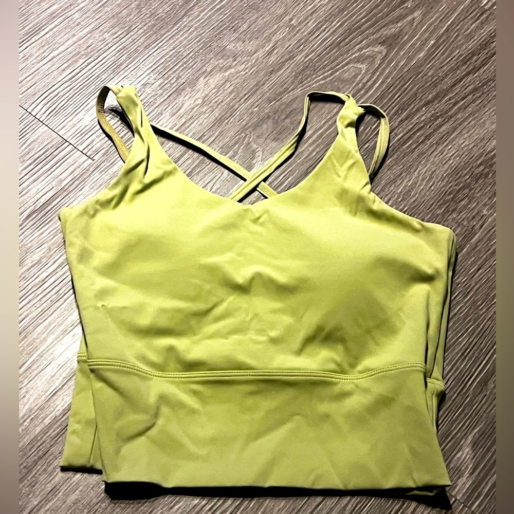 Green athletic top from Amazon